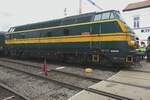 Ex-SNCB 6219 stands in Maldegem on 6 May 2023.