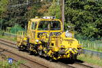 The Infrabel 218 on route to the infrabel depot at Lier. Plasser & Theurer type SSP 203. Line 27A at Antwerp Airport. 15-09-2026