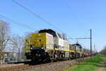 Lineas 7783+7782 (ex NMBS HLR 77-78) Siemens-Vossloh with a freight train at Mortsel.
27-03-2025