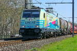 Lineas 186 252-3 Bombardier Traxx at Mortsel on his way to Antwerp Harbor.