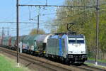 Lineas 186 293 Bombardier Traxx at Mortsel. 07-04-2025 Lineas 186 293 Bombardier Traxx at Mortsel. 07-04-2025