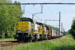 The Lineas 7712 together with the 7810 pulling this mixed steel and gas train to the port of Antwerp.