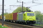 Medway 186 112 Bombardier Traxx with the MSC shuttle from Antwerpen to Germersheim. 25-04-2025