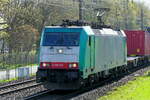 Railtraxx 186 123 Bombardier Traxx at Mortsel. 07-04-2025 Railtraxx 186 123 Bombardier Traxx at Mortsel. 07-04-2025