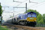 Railtraxx 266 009 EMD class 66 with the PET/PTA shuttle from Antwerpen to Augsburg. 08-05-2025