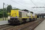 SNCB 7721 with 7714 pass through Antwerpen-Noorderdokken on 22 August 2013.