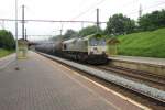 Captrain PB09/6609 speeds through Antwerpen-Zuid on 21 May 2014.