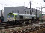 Captrain PB09/6609 runs light through Antwerpen-Berchem on 21 May 2014.