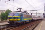 NMBS 2713 pushes an IC out of Antwerpen-Berchem on 22 May 2014.