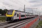 NMBS Desiro 08 042 is about to call at Antwerpen-Luchtbal.