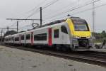 Frog's perspective of NMBS 08042 at Antwerpen Noorderdokken on 19 June 2014.
