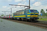 NMBS 2739 calls at Antwerpen-Noorderdokken with a peak hour train on 29 August 2013.
