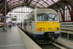 The NMBS 397 as Intercity from Antwerpen Centraal to Brussels Airport at platform 4 level +1 at Antwerpen Centraal. NMBS Class MS80-82 and 83 (MR80 / EMU80) : A total of 140 of these EMU (Electric Multi Unit) were build between 1979 and 1985 by BN Br ...