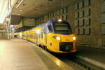 The EuroCity Direct from Brussel Zuid to Lelystad Centrum at platform 11, level -1 at Antwerpen Centraal.  
Eurocity Direct from Lelystad Centre or Amsterdam South to Brussels South. 16 times a day these trains run in each direction between Lelystad Centre and Brussels South. With stops at Lelystad Centrum – Almere Buiten – Amsterdam Zuid – Schiphol Airport – Rotterdam Centraal – Antwerpen Centraal and Brussel Zuid. Standard they use one ICNG. They partly use the HSL track at 200km/h. Antwerpen Centraal. 24-10-2026