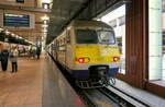 The NMBS 396 at platform 13, level -1 at Antwerpen Centraal. NMBS Class MS80-82 and 83 (MR80 / EMU80) : A total of 140 of these EMU (Electric Multi Unit) were build between 1979 and 1985 by BN Brugge. Numbers: 301 to 440. Number of carriages, origina ...