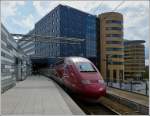 The PBKA Thalys unit 4302 is waiting for passengers in Bruxelles Midi on June 22nd, 2012.