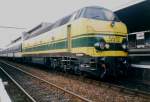 With CFL Weggmann stock, NMBS 5532 is ready to depart for Luxembourg at Liége-Guillemins on 13 July 1999.