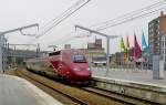 . The PBKA Thalys 4345 is arriving in Liège Guillemins on April 4th, 2014.