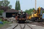 During the steam weekend, YVONNE is seen head on whilst shunting at the SCM's  head quarters in Maldegem on 6 May 2023.