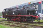 Loco 61 of the CFv3V runs round at Treignes on a rainy 22 September 2023.