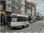 Tram N 7052 photographed near the station Antwerpen Centraal on September 13th, 2008.