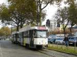 De Lijn tram 7119 BN PCC2 build in the year 1970. Frankrijklei, Antwerpen 31-10-2014.