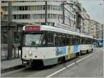 Tram N 7120 is running through the Carnotstraat in Antwerp on Septbember 13th, 2008.