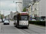 Tram N° 7044 is running through the Gemeentestraaat in Antwerp on September 13th, 2008.