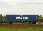 Lgnss Containercar in a train near Antwerp on 12-08-2011.