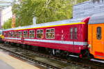 NMBS 58050 M4 motorvagnstyp ADx i Antwerpen Centraal utställd för 100 år av NMBS.