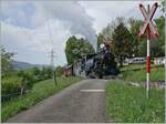 The BFD HG 3/4 No. 3 of the Blonay Chamby Railway is near Chaulin on its way to Chamby, but is having some trouble on the damp tracks on the incline at km 8.2. However, thanks to the driver's sensitive instinct, the train doesn't break down. 

May  ...