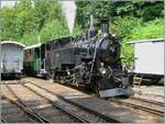 The Blonay-Chamby steam service is arriving at the Chaulin station and the Hg 3/4 N° 3 (by the B-C) is shouting to the depot. 

19.07.2025 .