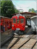 The Blonay-Chamby steam service is arriving at the Chaulin station and give a view on the RhB AB 4/4 N° 35 (by the B-C). 

19.07.2025