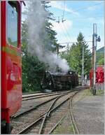 The Blonay-Chamby Railway's BFD HG 3/4 No. 3 steam train has arrived in Chaulin and is now moving for locomotive maintenance.

July 19, 2025
