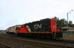 CN GP9RM 7075 at shunting/switching on 4.10.2009 at Brantford. 