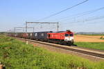 Crossrail locomotive DE6310 hauling the GTS train from Zeebrugge to Aachen-West, is passing in Warsage, 9/5/2025