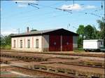 Historic locomotive depot in railway station Čáslav on 9.8.2017