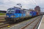 CD Cargo 383 015 stands in Amersfoort with a container train from Lovosice on 31 May 2026.