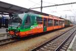 On 21 September 2018 GW Trains 654-013 stands ready for departure at Ceske Budejovice. The van between the DMUs carries bikes for those with cycling ambitions.
