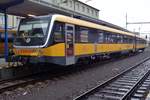 RegioJet 628 307 stands in Bratislava hl.st. on 19 September 2017.
