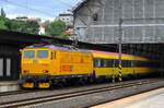 On 13 May 2012 Regiojet 162 114 stands ready for departure at Praha hl.n.