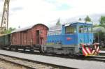 CD shunter 702 069 stands on 13 May 2012 in the railway museum at Luzna u Rakovnika.