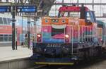 CD 714 217 has got a special livery for the Cyklohradek cyclists train and stands at Praha hl.n.
