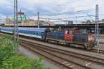 CD 714 225 shunts some coaches at Plzen hl.n. on 30 May 2025.