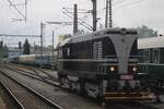 T435-003 runs round at Benesov u Prahy on a rainy Friday 26 September 2025 in preparation of the train fest STEAM56, to be held in September. Next year, might se the last of these spectacles of about thirty museum trains in the surroundings of Beneso ...