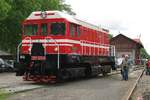 KDS 721 517 welcomes the visitors of the railway museum in Luzna u Rakovnika on 13 May 2012.