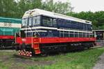 On 13 May 2012 Velky Hektor (Big Hektor) T458-1190 stands in the railway museum in Luzna u Rakovnika.
