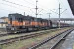 Coal train with AWT 740 707 calls at Ostrava hl.n. on 26 May 2015.
