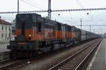 AWT 740 443 thunders through Bohumin on a very rainy morning of 4 May 2016.