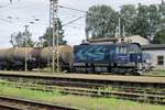 UniPetrol 740 513 passes through Hranice nad Morave on 22 September 2017.